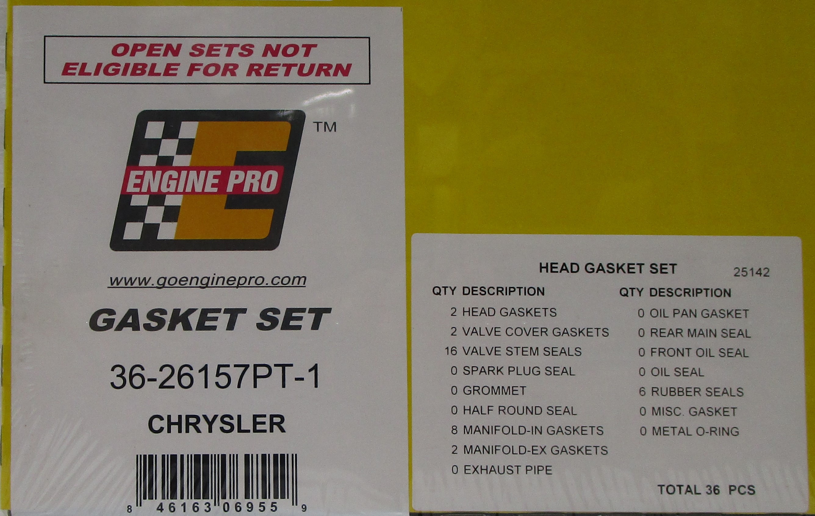 Engine Cylinder Head Gasket Set Compatible with : 2007 Chrysler Aspen / Dodge Dakota / Durango / Jeep Commander 4.7L 287cu, V8 Flex, SOHC