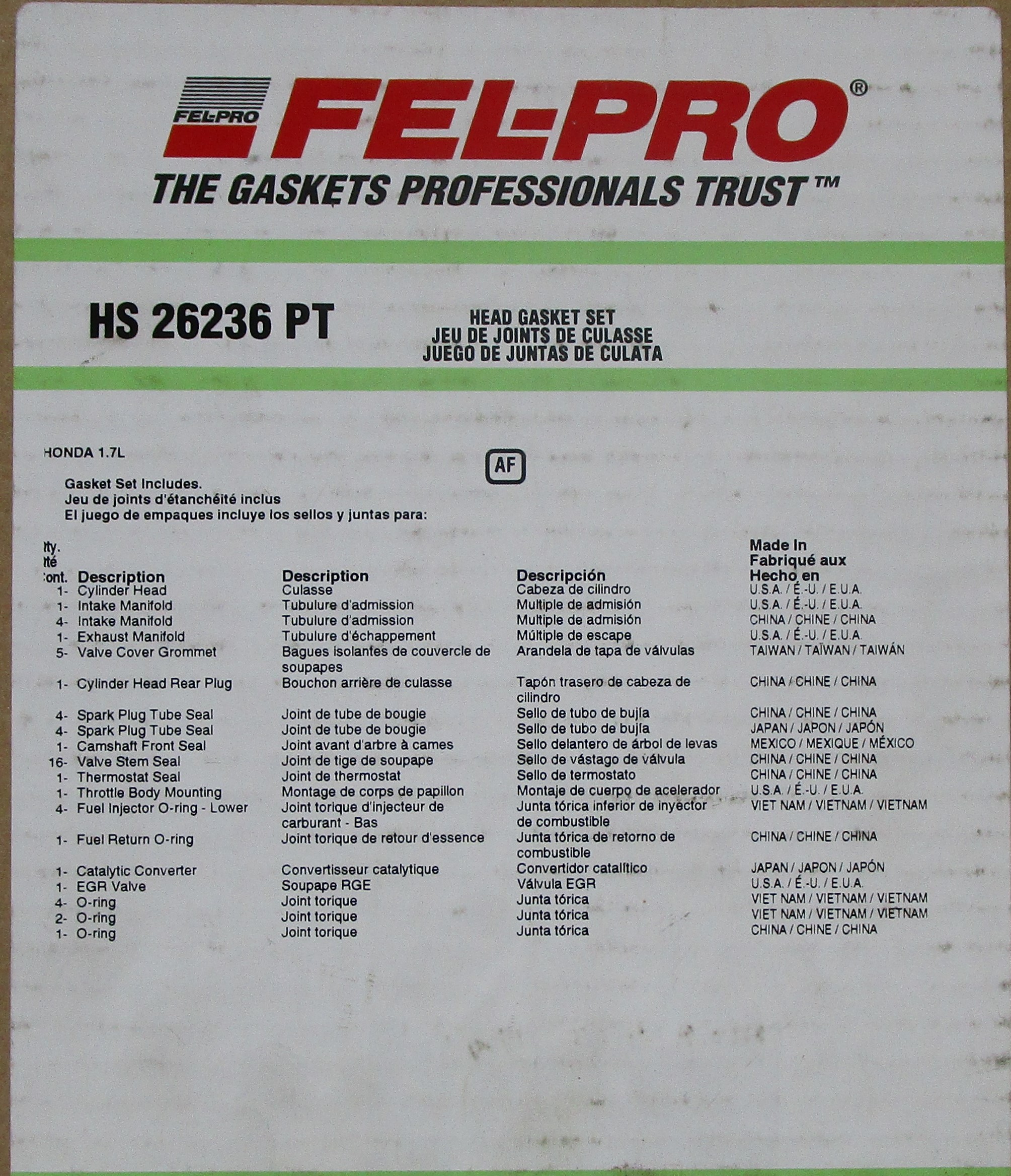 Head Gasket Set - Honda 1.7L (D17A1)