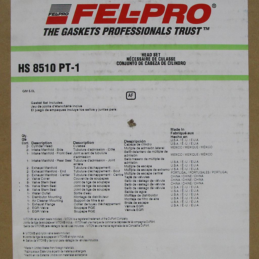 Cylinder Head Gasket Set Compatible With  1977 -1980 Buick Regal, Century V8, 5.0L / 305 CID OHV 16 Valve, Vin Code : W, Y - 1977 - 1980 Chevrolet C10, 1976 - 1980 Camaro V8, 5.0L / 305 CID OHV 16 Valve, Vin : 6, H, Q, U