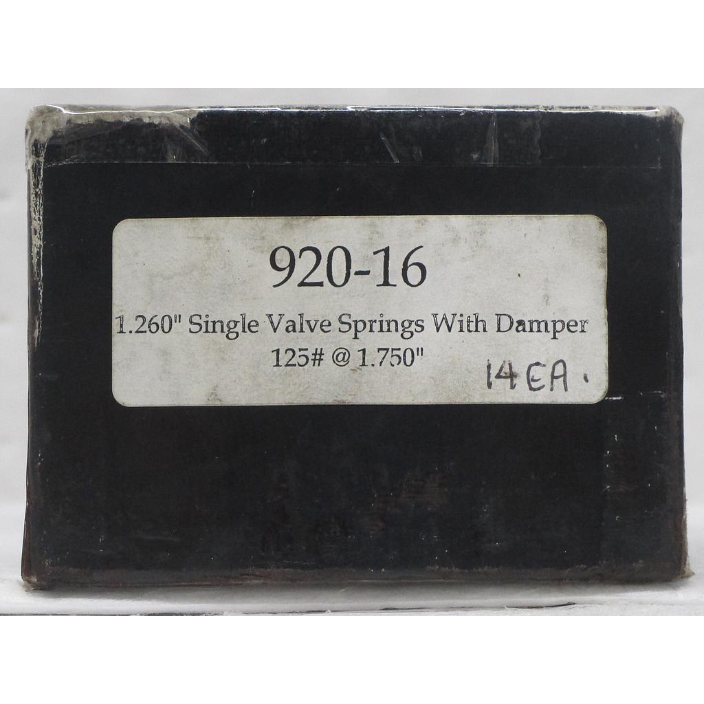 920-16 - Engine Works - 1.260'' Single Valve Spring With Damper 125#1.750